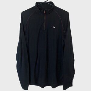Paradox Merino Blend Long-Sleeve Quarter-Zip Black Men's Large Athletic Stretch